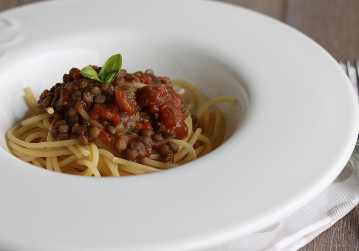Spaghetti wegebolognese foto