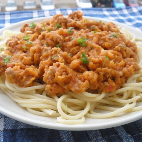 Krok 6 - Spaghetti z dynią i mięsem mielonym foto