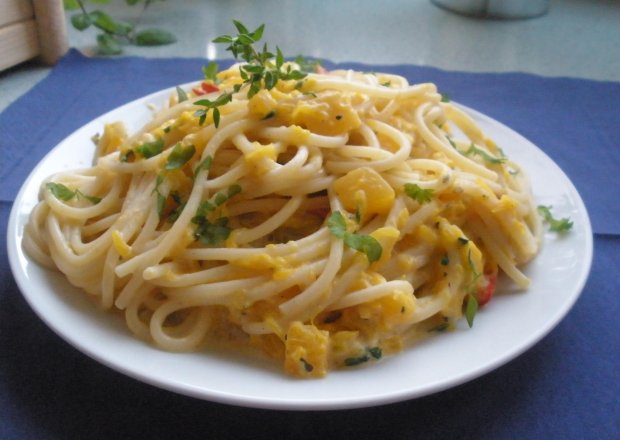 Fotografia przedstawiająca Spaghetti z dynią