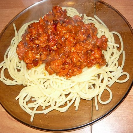 Krok 5 - Spaghetti z kiełbasianym sosem foto