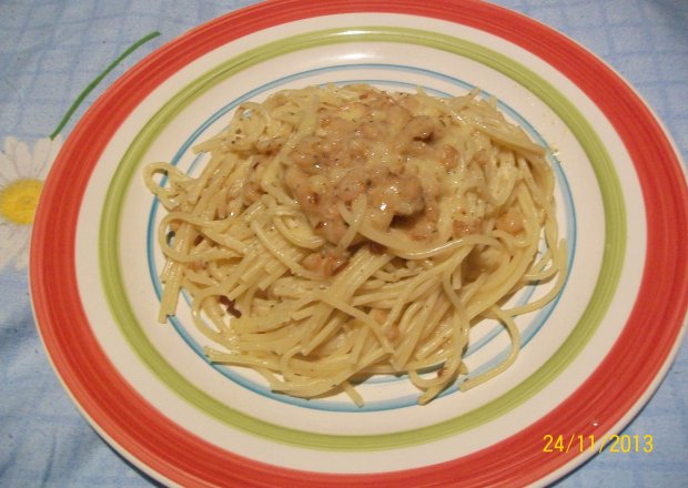 Fotografia przedstawiająca Spaghetti z krewetkami