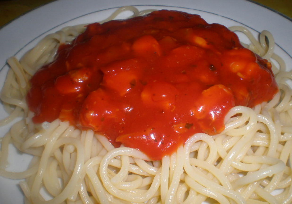 Spaghetti z kurczakiem foto