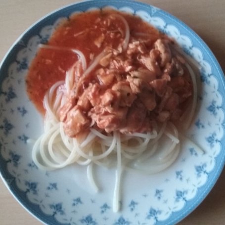Krok 4 - Spaghetti z kurczakiem foto