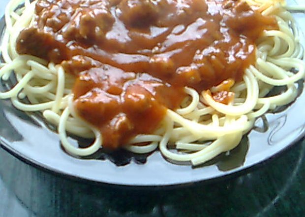 Fotografia przedstawiająca Spaghetti z mielonym