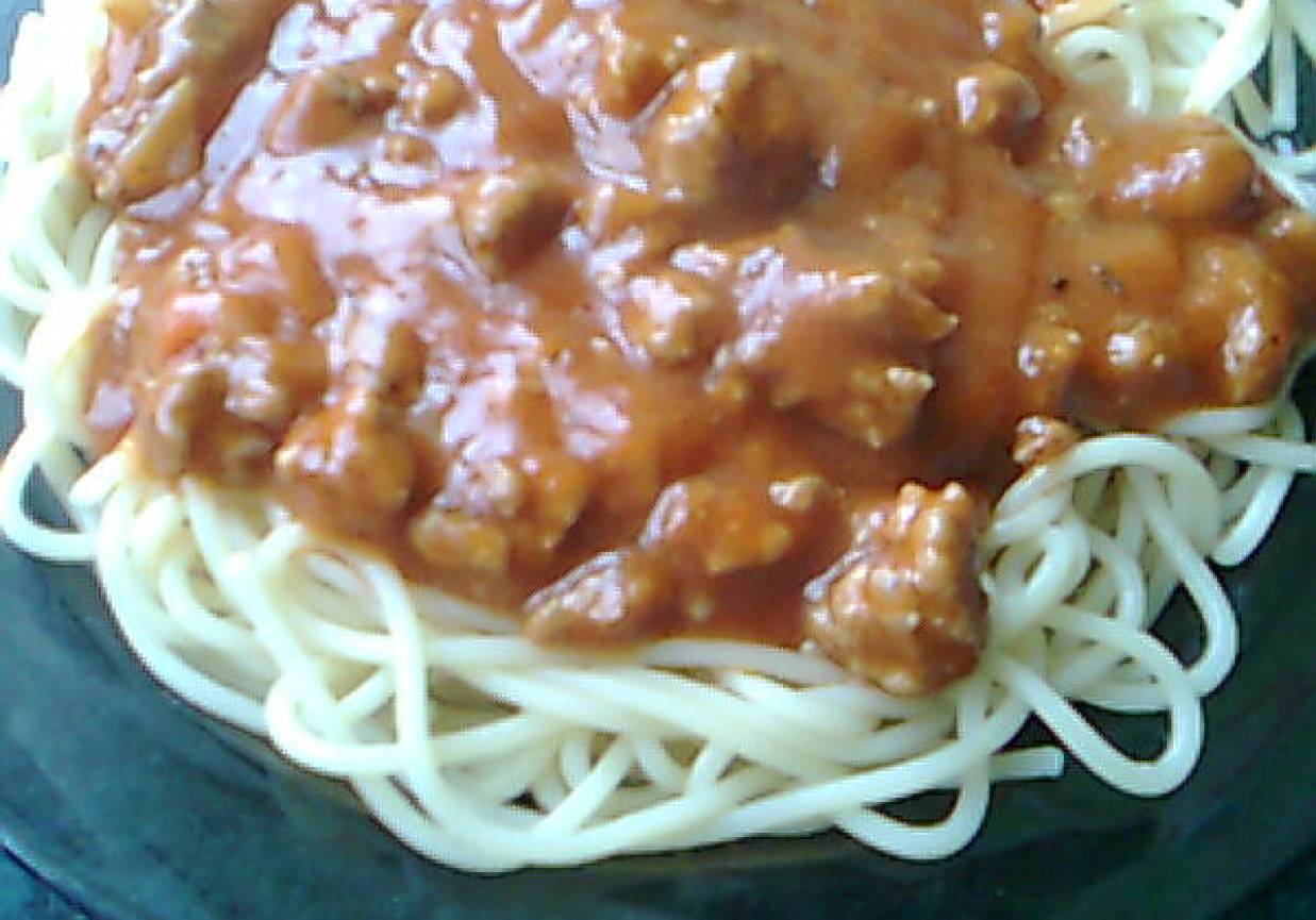 Spaghetti z mielonym foto