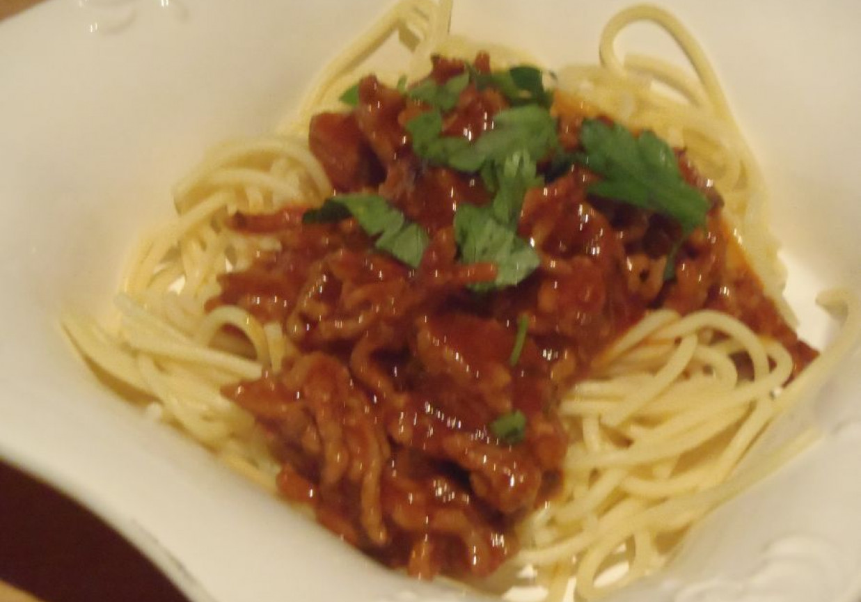 Spaghetti - z mięsem mielonym foto