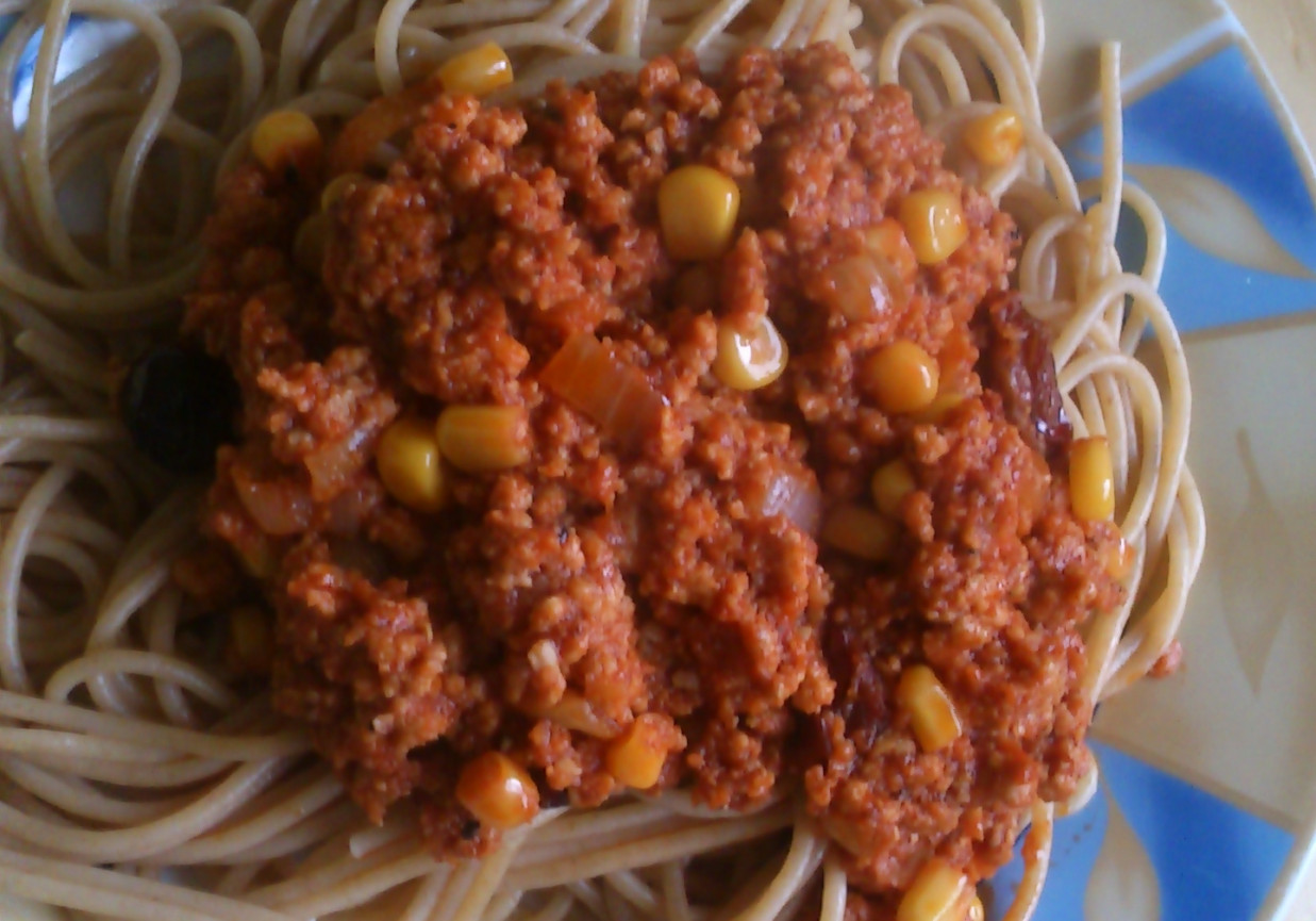 Spaghetti z mięsem mielonym foto