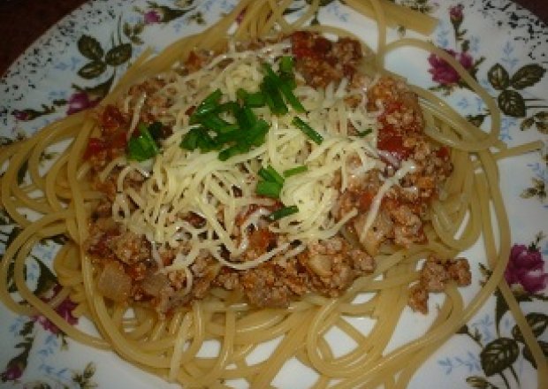 Fotografia przedstawiająca Spaghetti z mięsem