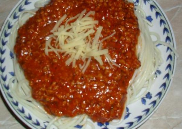 Fotografia przedstawiająca Spaghetti z mięsem