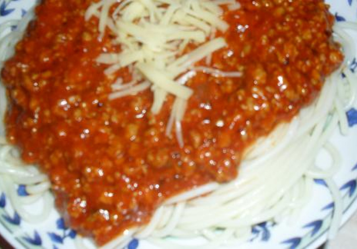 Spaghetti z mięsem foto