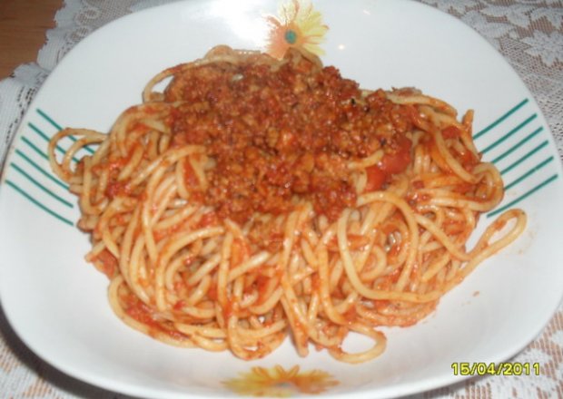 Fotografia przedstawiająca Spaghetti z Prymatem.