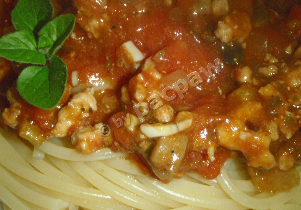 Spaghetti z selerem naciowym foto