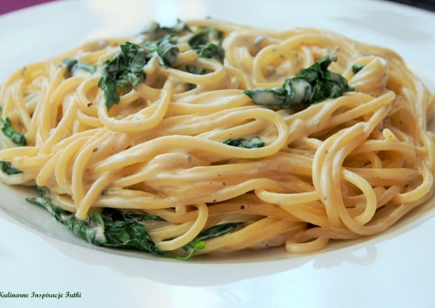 Fotografia przedstawiająca Spaghetti z sosem gorgonzola