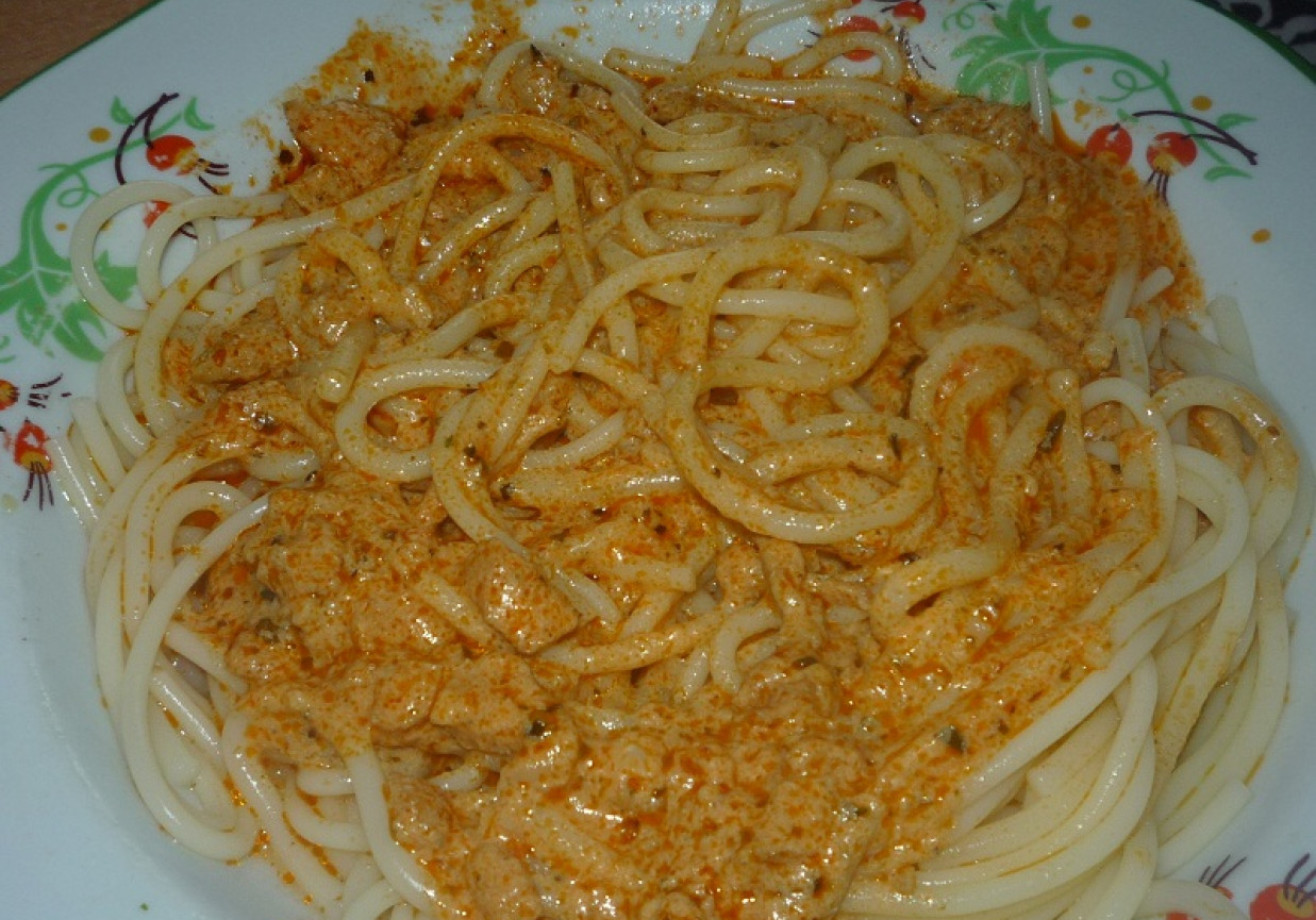 Spaghetti z sosem pomidorowym foto