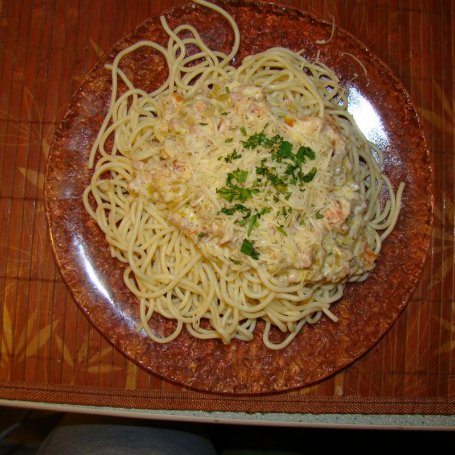 Krok 5 - Spaghetti z tego co było w lodówce foto