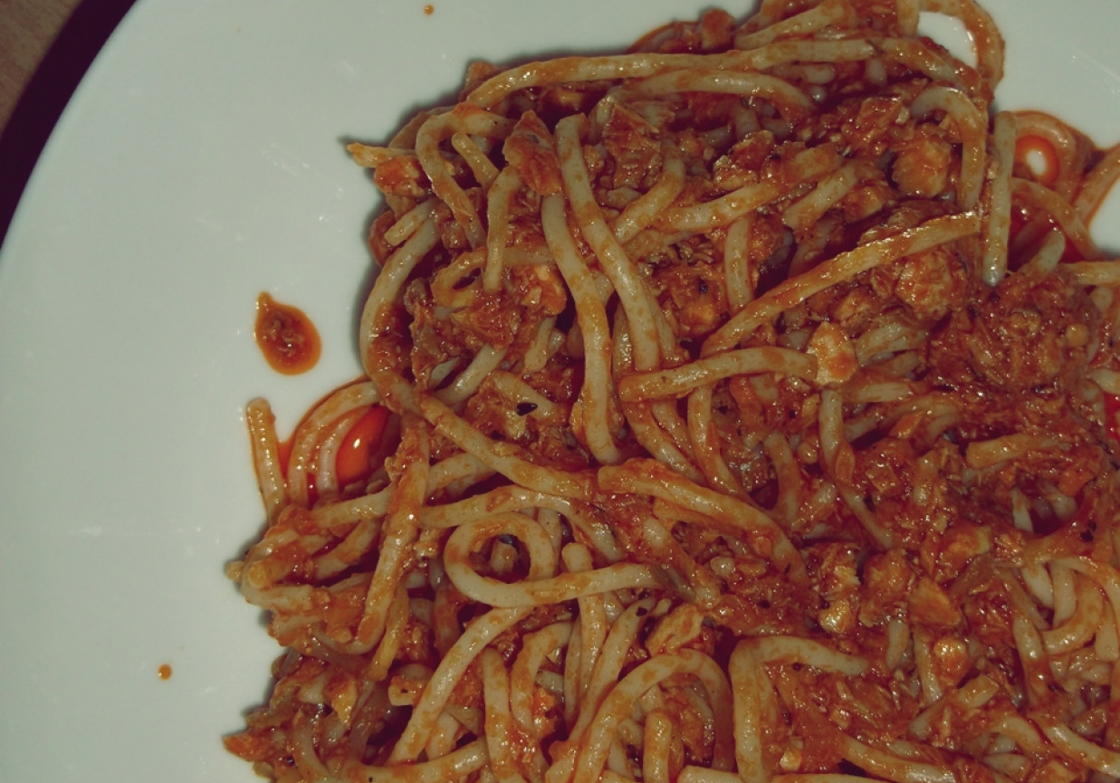Spaghetti z tuńczykiem foto