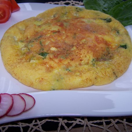 Krok 7 - Specjalnie dla mojego męża, czyli omlet ze szpinakiem i gorgonzolą :) foto