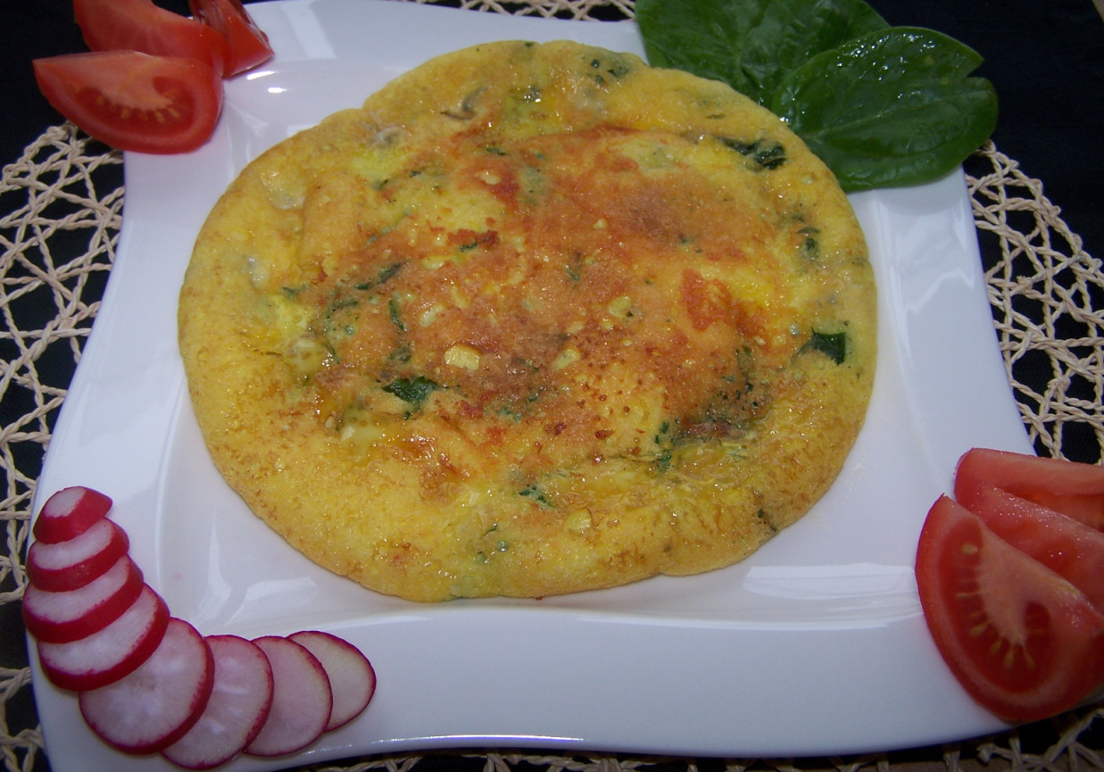 Specjalnie dla mojego męża, czyli omlet ze szpinakiem i gorgonzolą :) foto