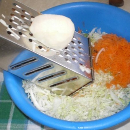 Krok 1 - Surówka z kapusty pekińskiej, marchewki, jabłka i cebulki foto