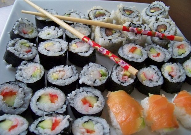 Sushi, Efekt pracy z teściem. foto