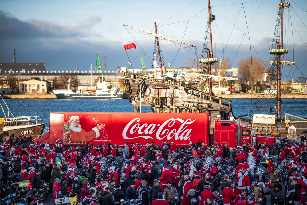 Świąteczne ciężarówki Coca-Cola w Gdańsku