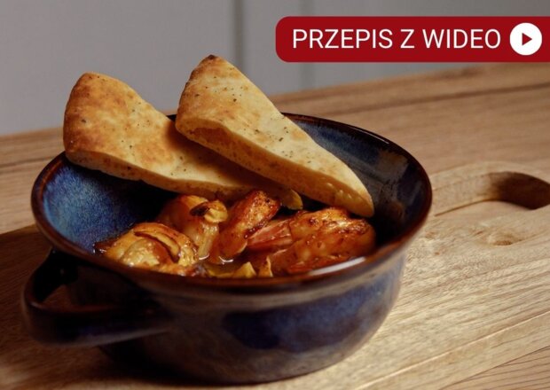 Fotografia przedstawiająca Krewetki z air fryera