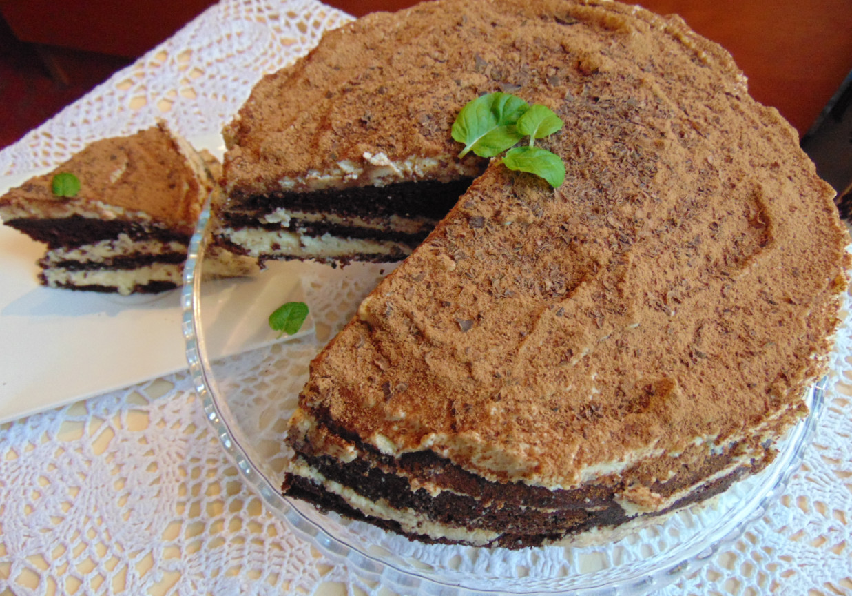 Swiąteczny tort z masą serową. foto