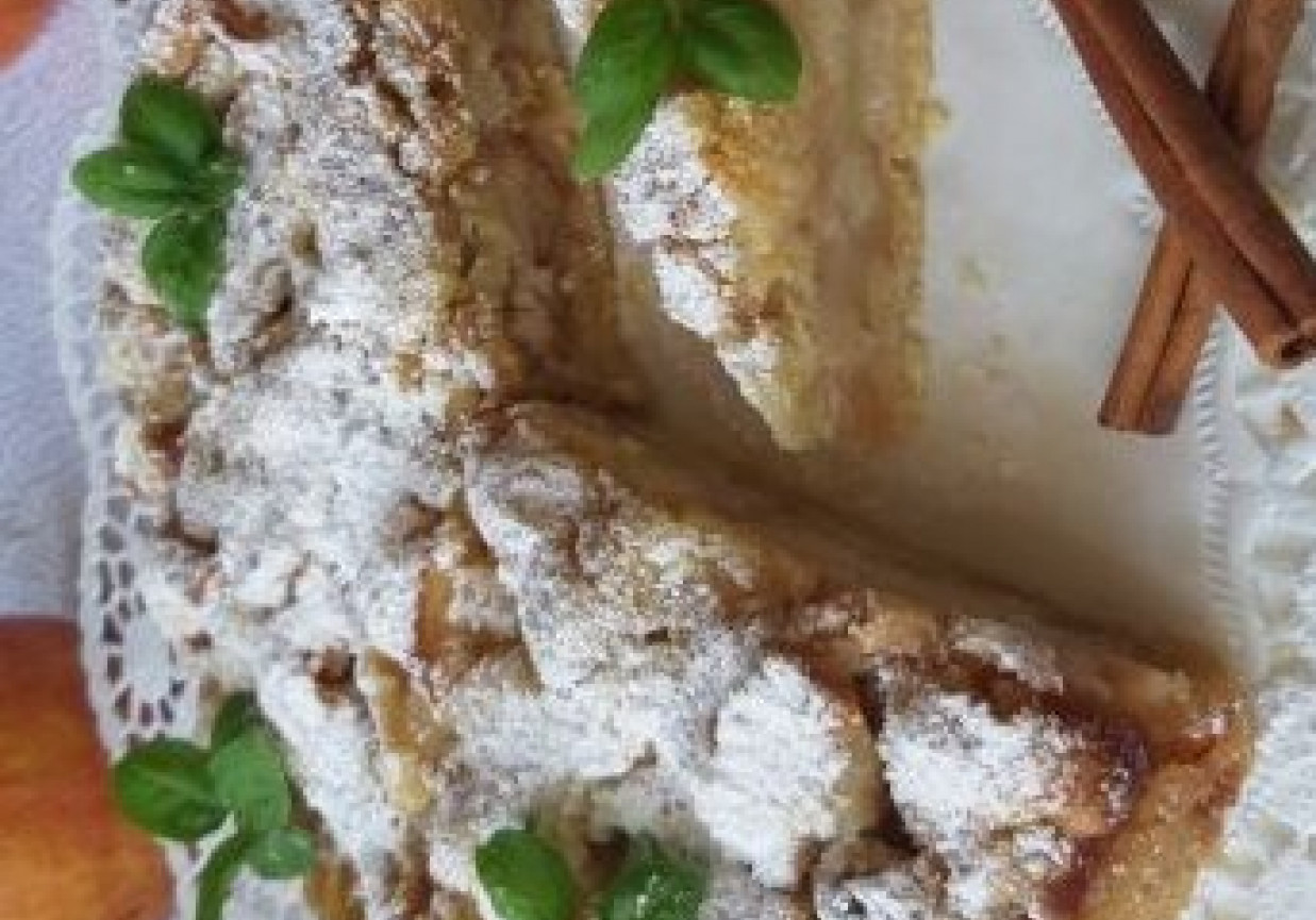 Sypana szarlotka foto