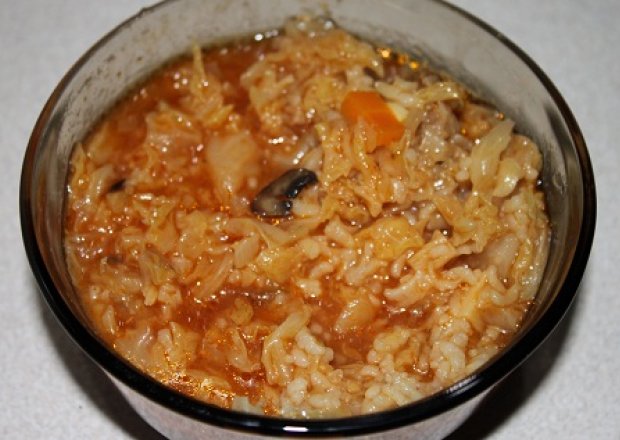 Fotografia przedstawiająca Syta zupa z pieczarką