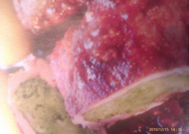 Fotografia przedstawiająca Sznycle wieprzowe z zielonym nadzieniem