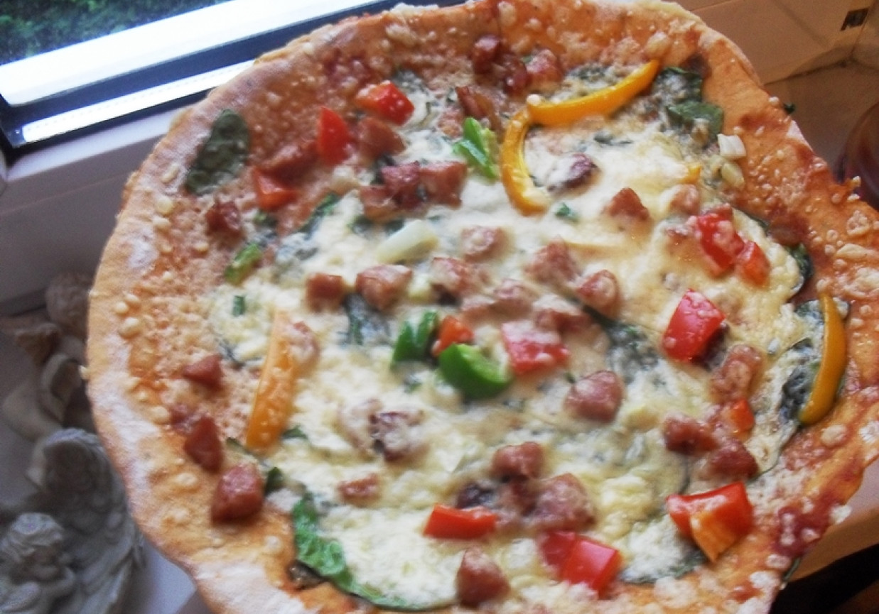 Szpinakowa pizza foto