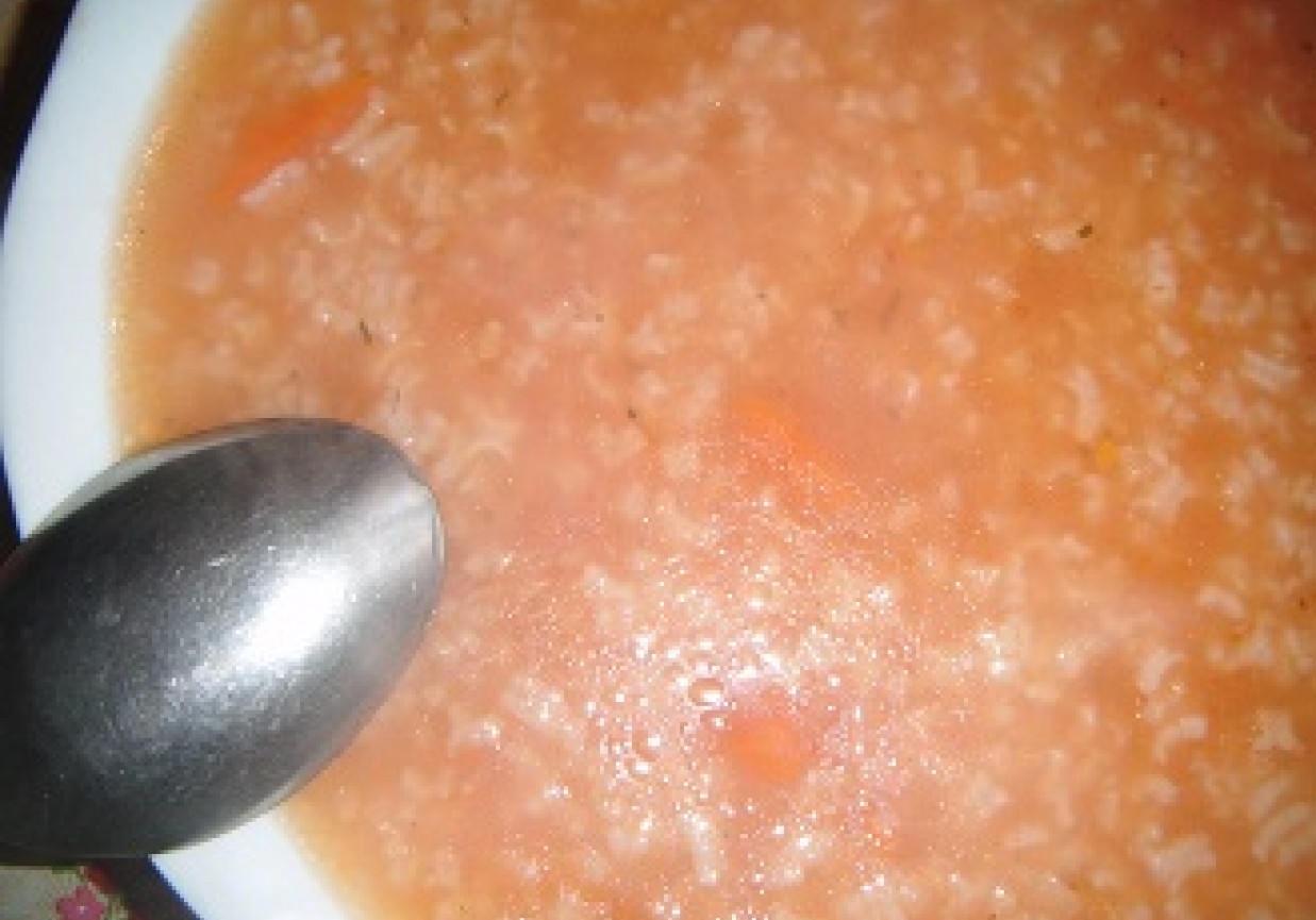 Szybka pomidorowa z ryżem foto