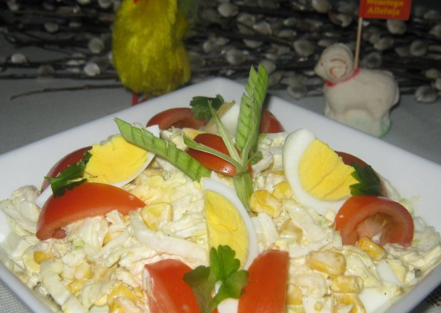 Fotografia przedstawiająca Szybka sałatka z jajkiem