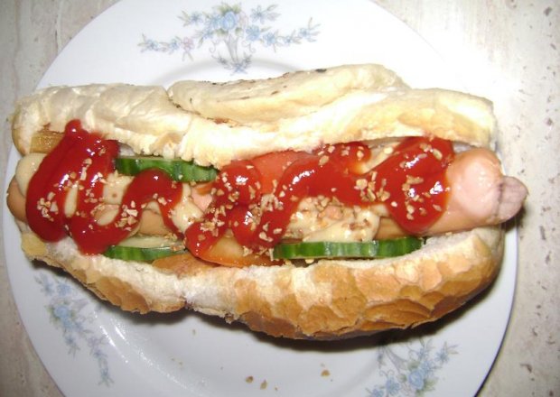 Fotografia przedstawiająca szybki hot dog