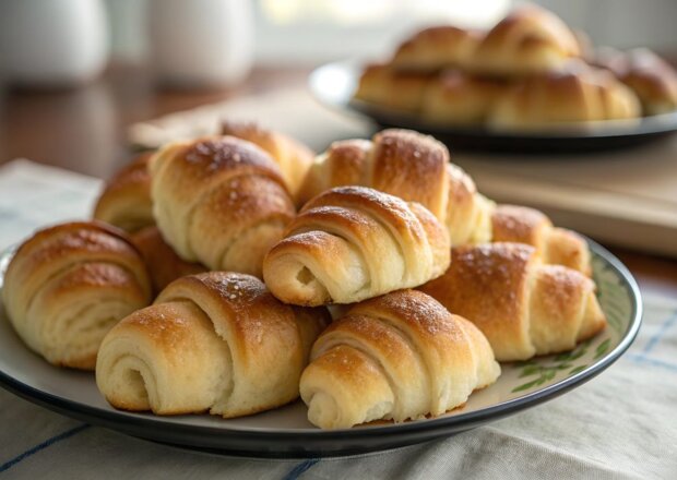 Fotografia przedstawiająca Szybkie rogaliki serowe