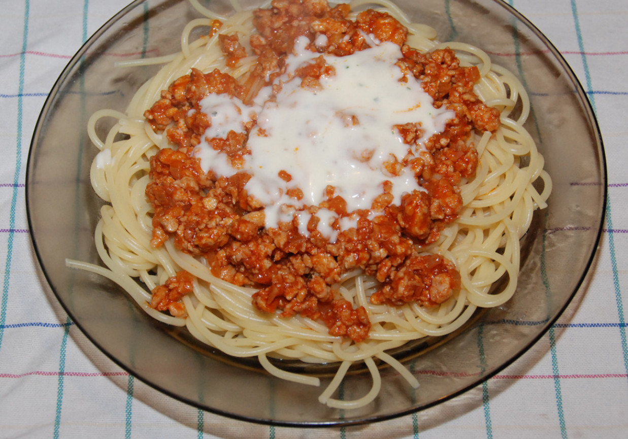 Szybkie spaghetti z mięsem mielonym foto