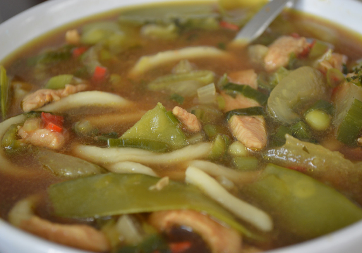 Tajska zupa z kurczakiem foto