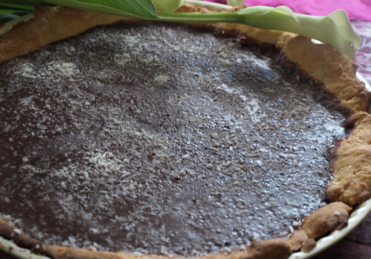 Tarta czekoladowa z wiórkami kokosowymi foto