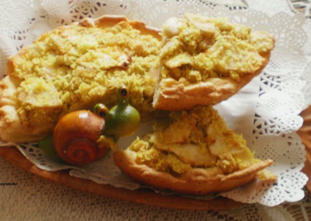 Fotografia przedstawiająca Tarta jabłkowo-rabarbarowa