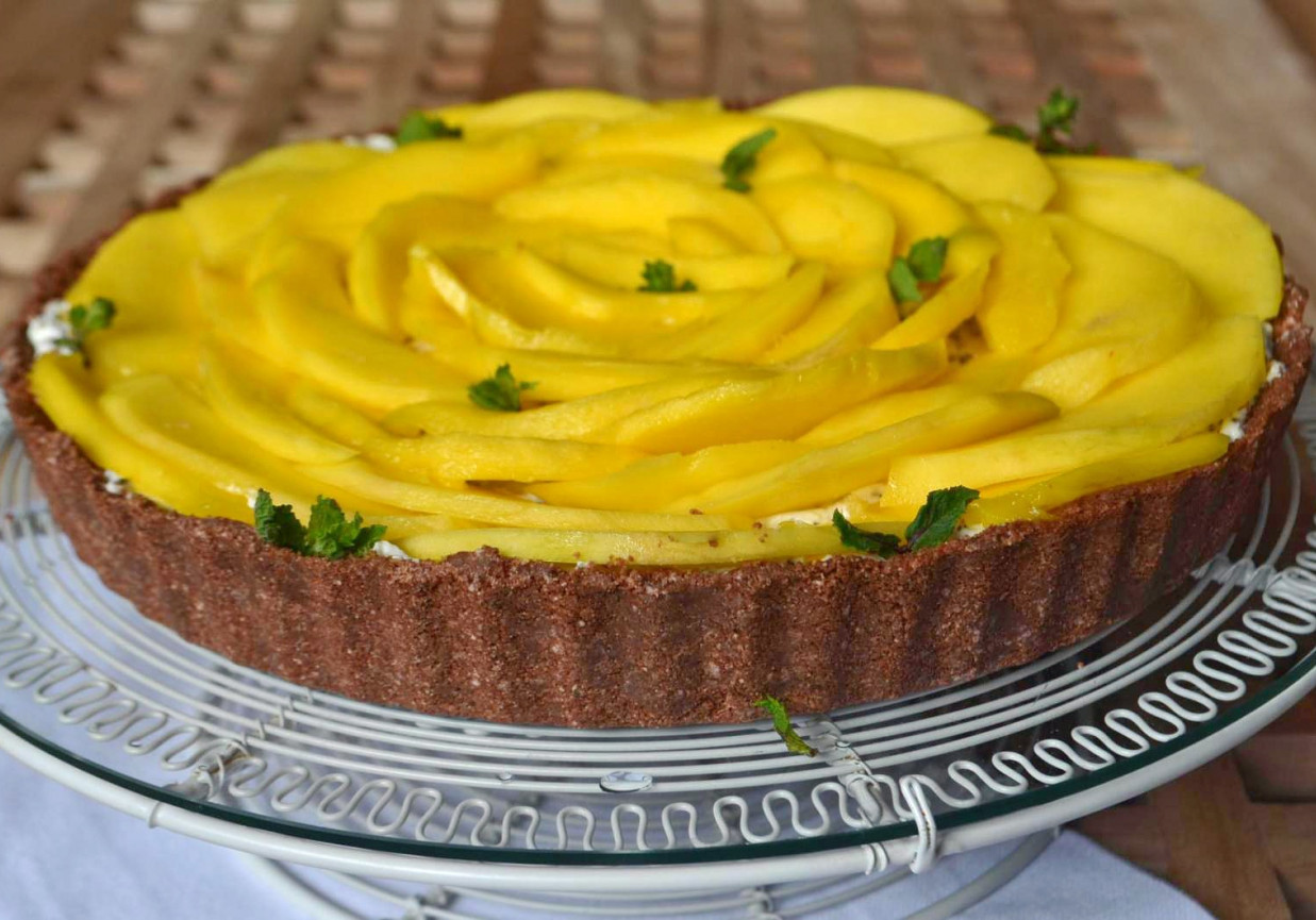 Tarta limonkowo miętowa z mango foto