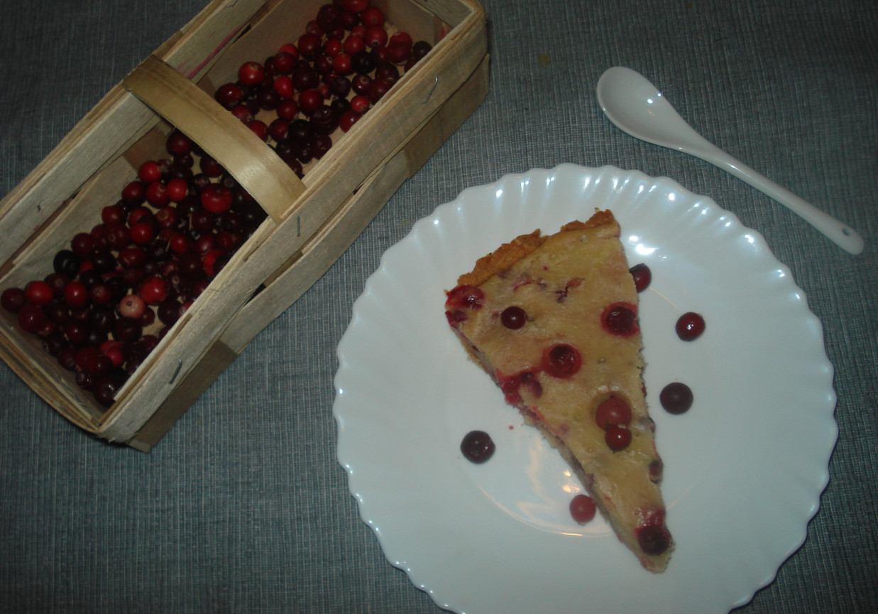 Tarta na słodko ze świeżą żurawiną i serkiem Mascarpone