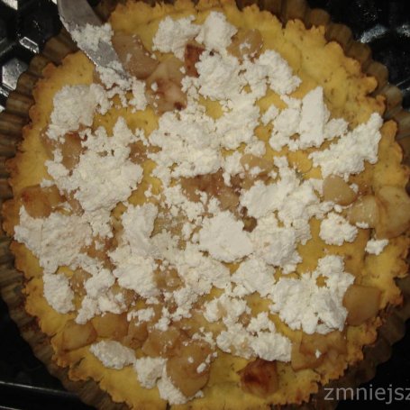 Krok 9 - Tarta z białym serem i prażonymi jabłkami z cynamonem foto