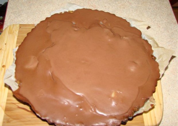 Fotografia przedstawiająca tarta z gruszkami i czekoladą