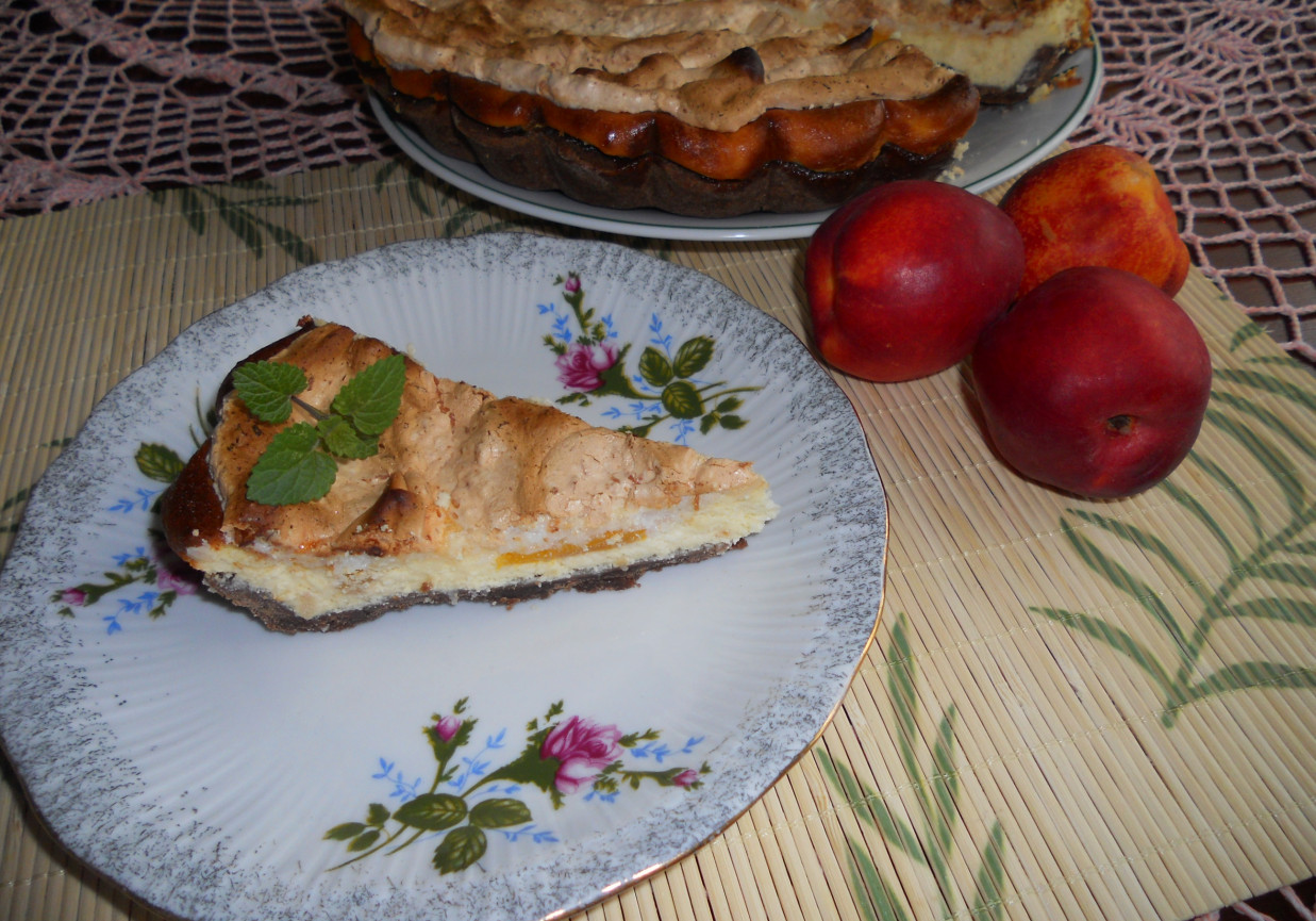 Tarta z serem i nektarynką foto