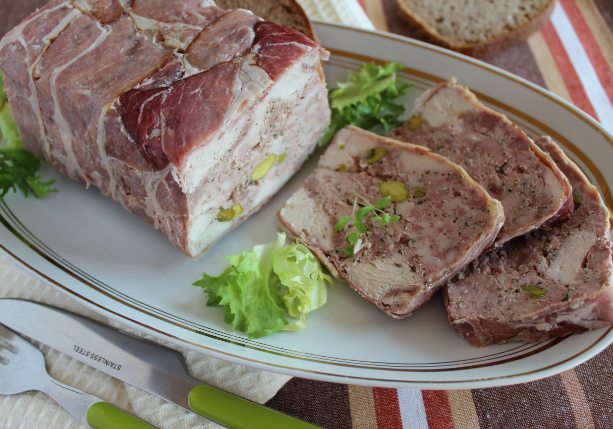 Terrine z pistacjami foto