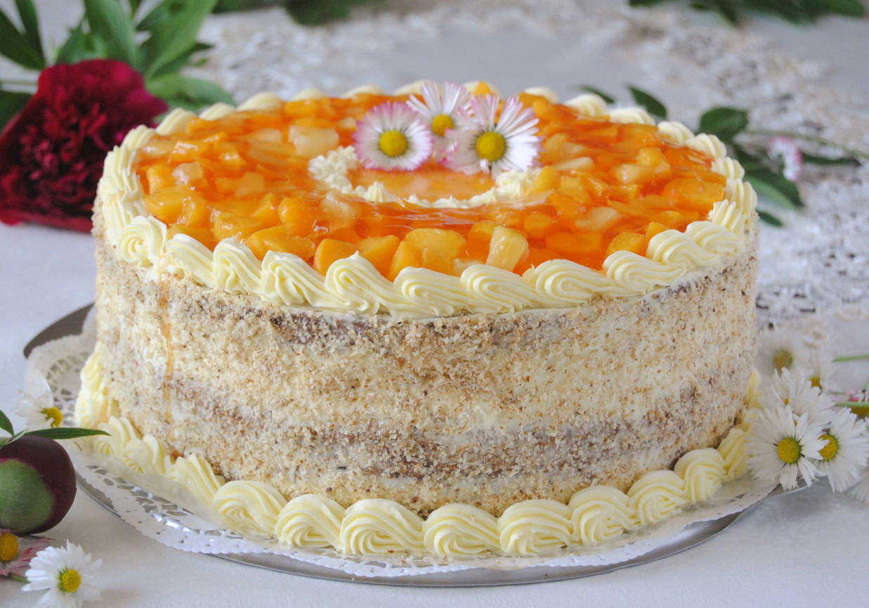 Tort bakaliowo - owocowy foto