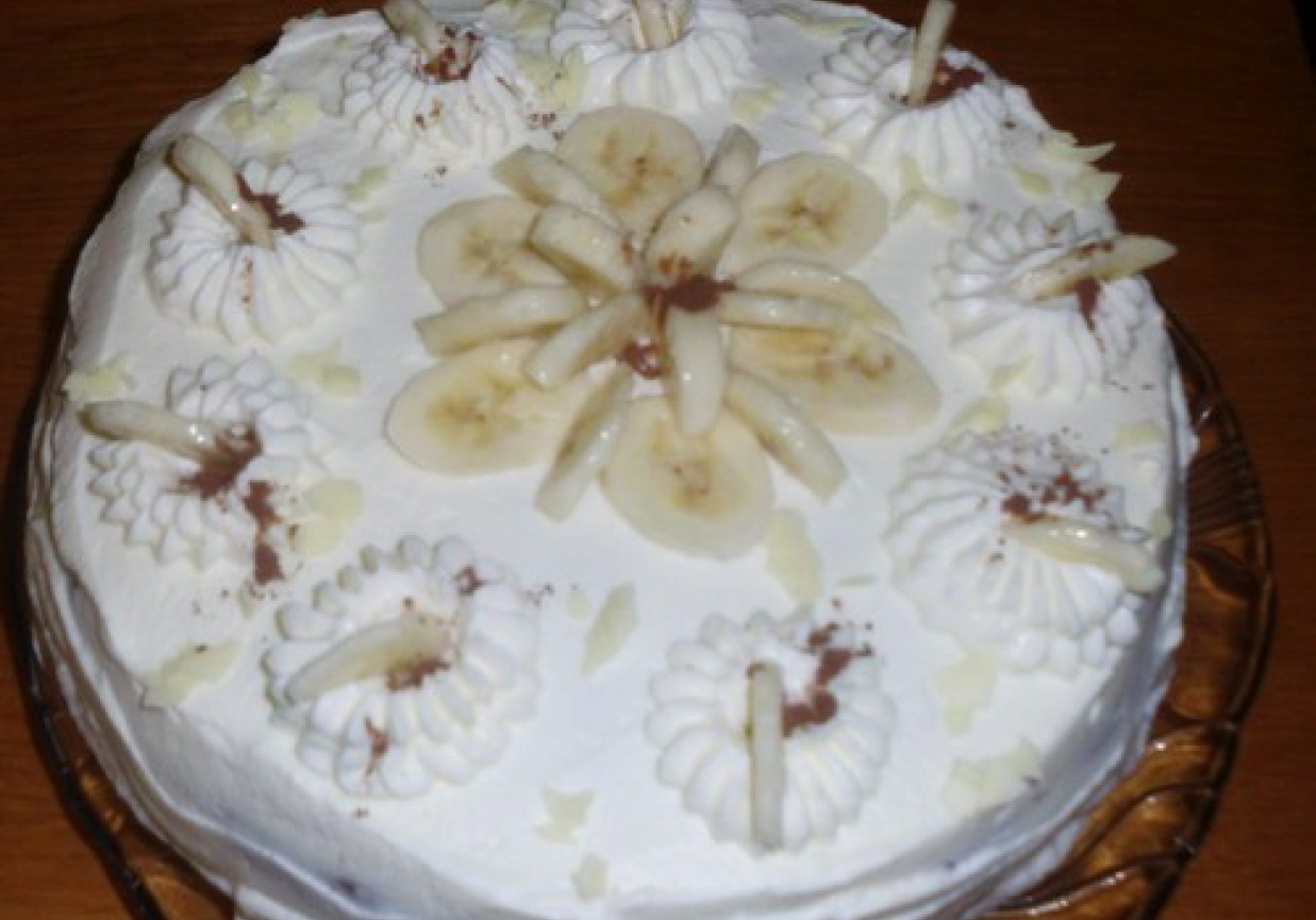 Tort bananowo -śmietanowy foto