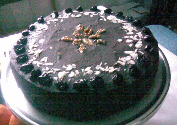 Fotografia przedstawiająca Tort czekoladowo-czekoladowy