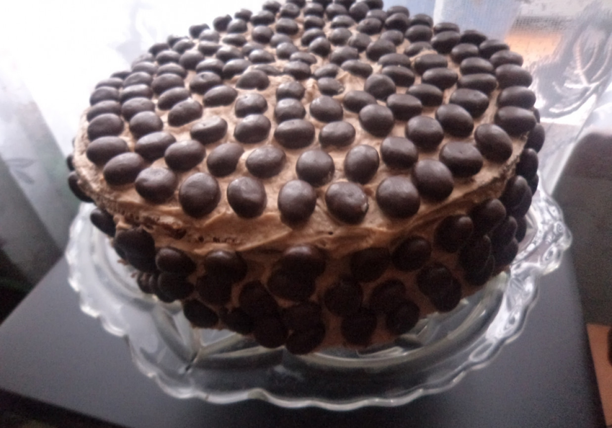 Tort czekoladowy z kremem russel i amaretto foto