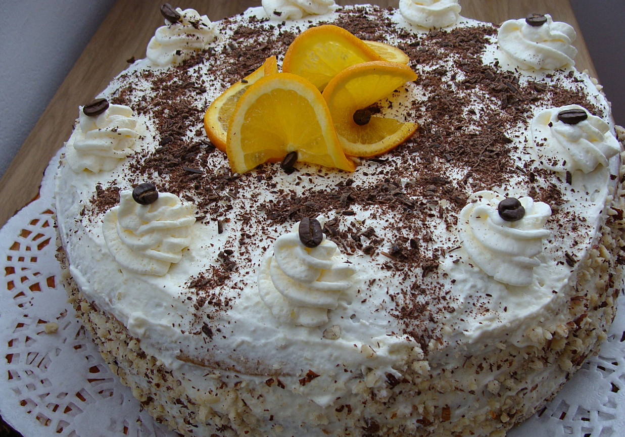 Tort kawowo-pomarańczowy foto